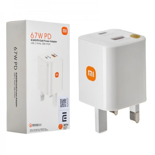 شارژر دیواری 67W وات 2 پورت کابل تایپ سی شیائومی (Xiaomi) مدل MDY-K50-EF کپی