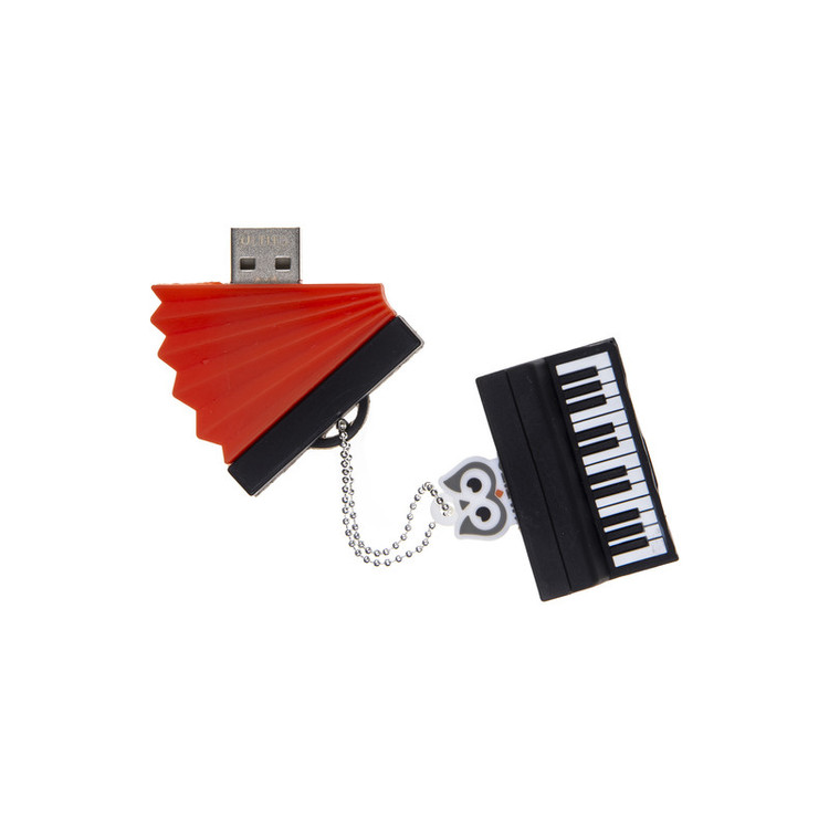 فلش مموری Usb 2.0 اولتیتا مدل آکاردئون قرمز مشکی ظرفیت 16گیگابایت