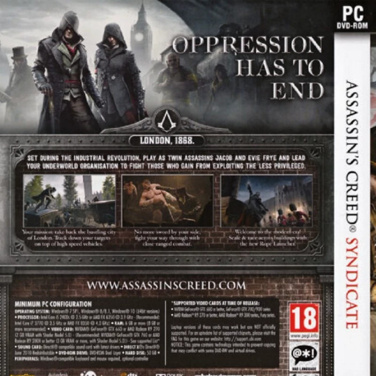 بازی کامپیوتری اساسین کردی سیندیکیت Assassins Creed Syndicate