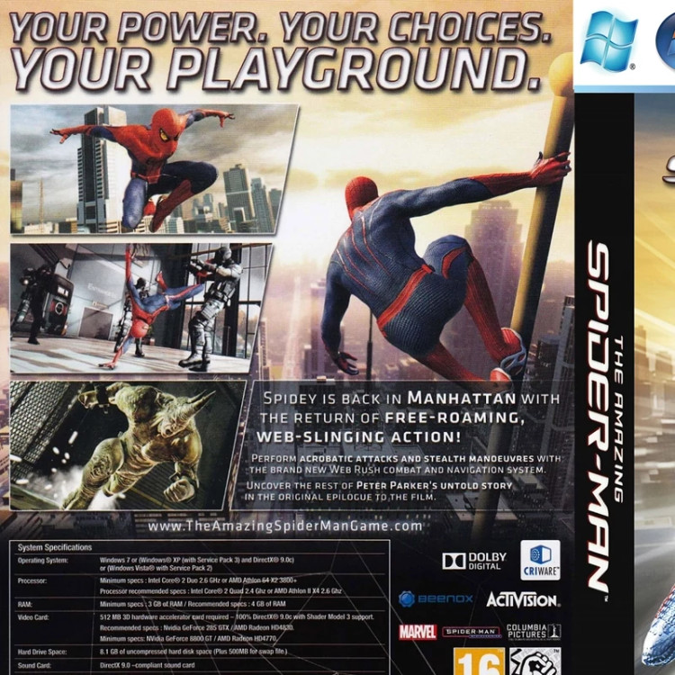 بازی کامپیوتری مرد عنکبوتی شگفت انگیز The Amazing Spider-Man