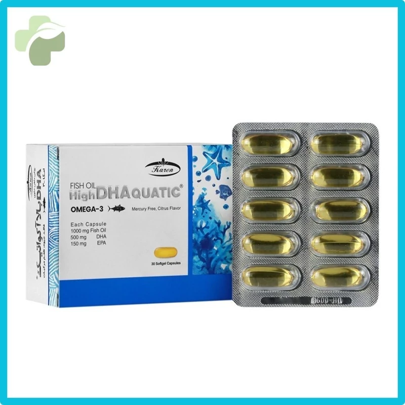 روغن ماهی DHA بالا اکواتیک 30 عددی-مکمل تغذیه ای برای تمرکز و سلامت بدن