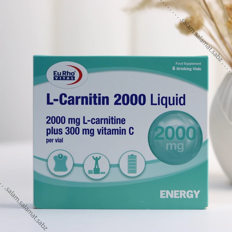 محلول خوراکی ال کارنیتین 2000 لیکوئید یوروویتال 6 عددی