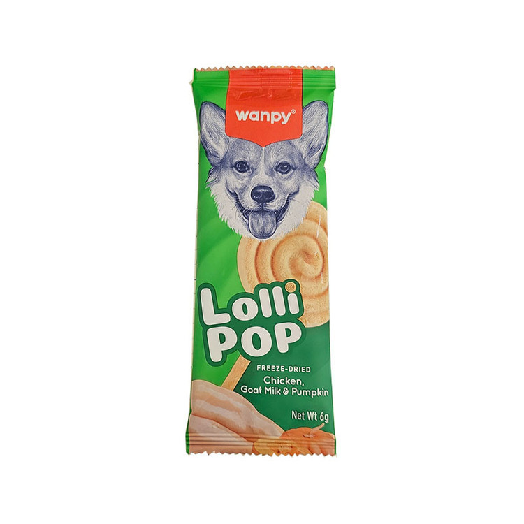 تشویقی سگ ونپی مدل Freeze Dried Lollipop طعم مرغ، شیر بز و کدو تنبل وزن 14 گرم