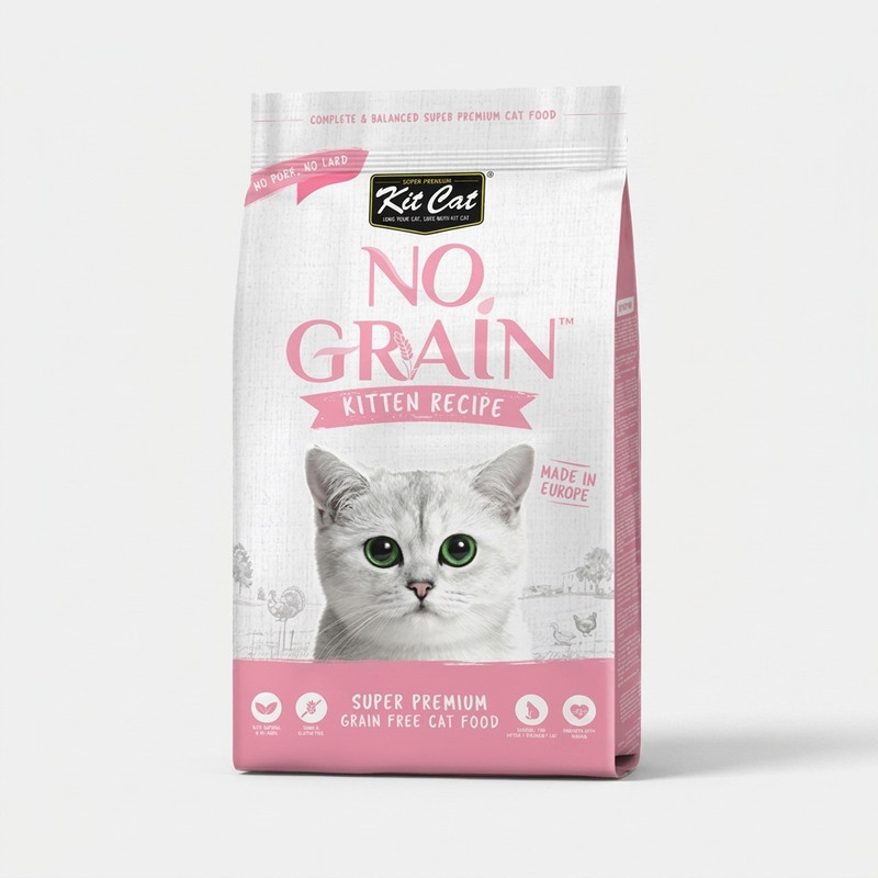 غذای خشک بچه گربه کیت کت مدل No Grain Kitten Recipe طعم مرغ وزن 1 کیلوگرم