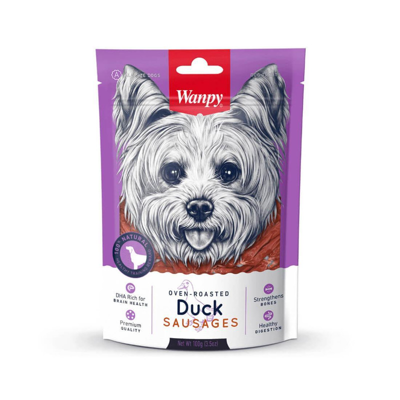 تشویقی سگ ونپی مدل Duck Sausages با طعم اردک وزن 100 گرم