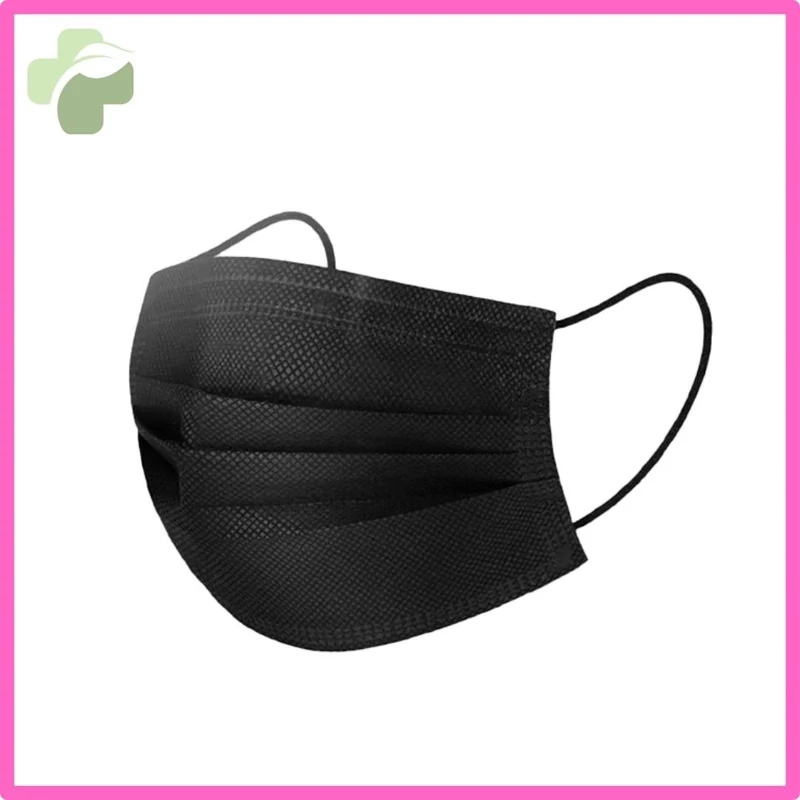 ماسک سه لایه مشکی بسته 10 عددی
