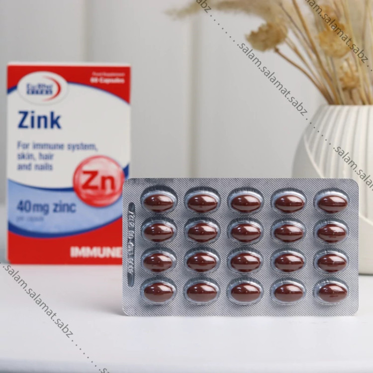 زینک 40میلی گرم یوروویتال- تقویت مو و پوست و ناخن