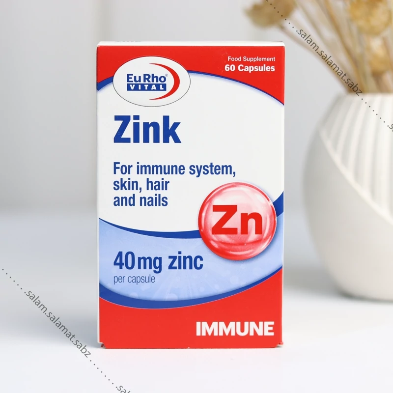 زینک 40میلی گرم یوروویتال- تقویت مو و پوست و ناخن