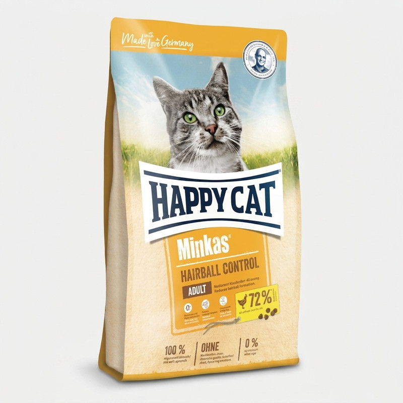 غذای خشک گربه هپی کت مدل hairball control وزن 10 کیلوگرم