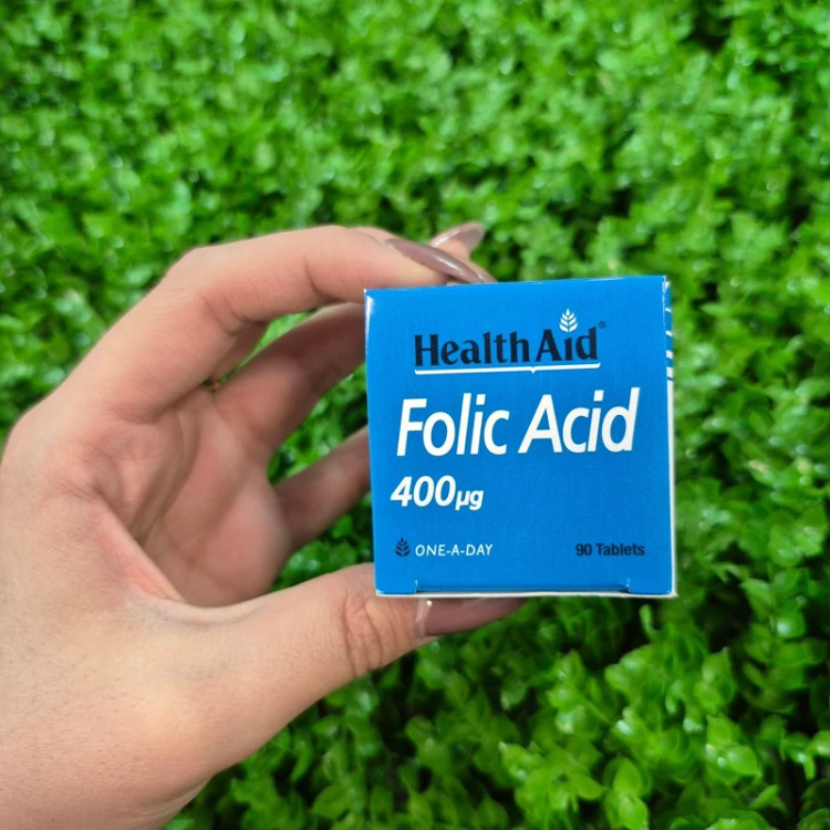 فولیک اسید 400 میلی گرم هلث اید بسته 90 عددی- حمایت از سلامت عمومی و رشد سلول ها
