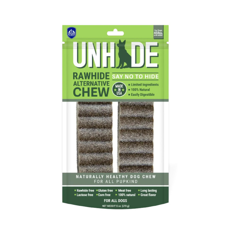 تشویقی سگ نژاد متوسط هیمالین مدل Unhide Rawhide Alternative Chew Medium طعم بادام زمینی وزن 170 گرم