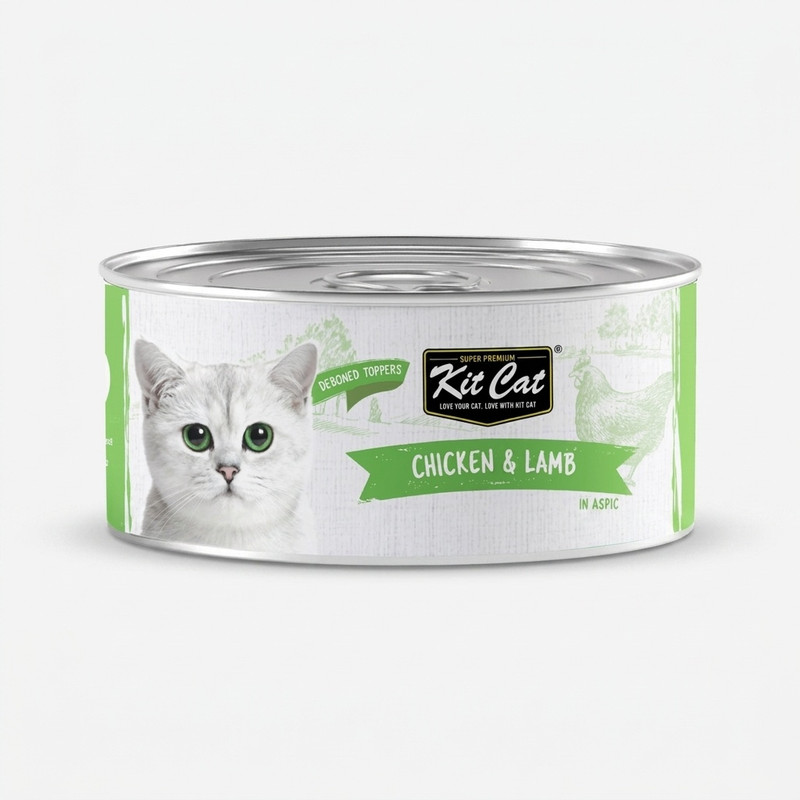 پوچ گربه بالغ کیت کت مدل Chicken & Lamb با طعم مرغ، بره وزن 80 گرم
