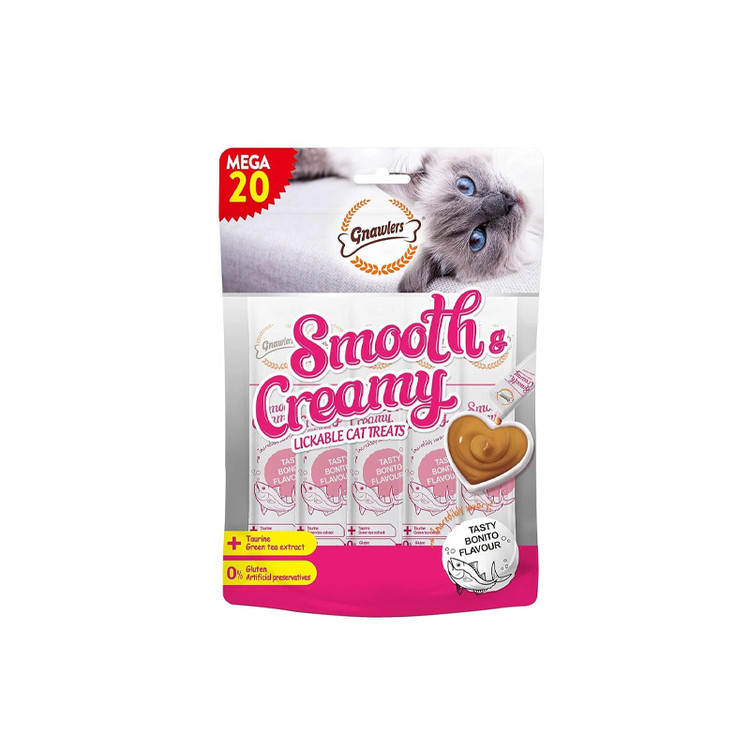بستنی گربه گناولرز مدل Smooth Creamy طعم ماهی بونیتو بسته 20 عددی