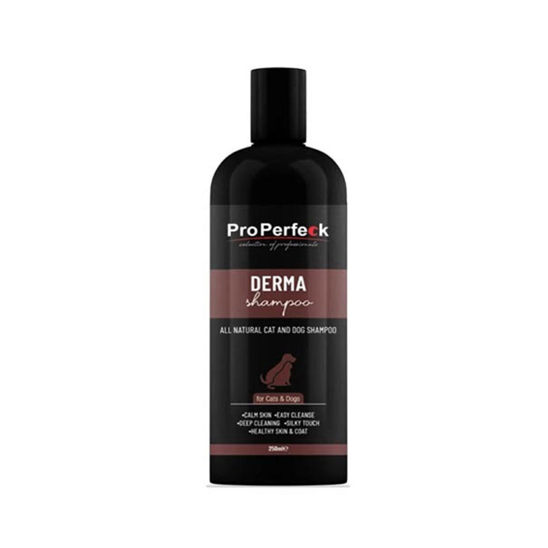 شامپو موهای حساس سگ و گربه پروپرفک مدل ProPerfeck Derma حجم 250 میلی لیتر