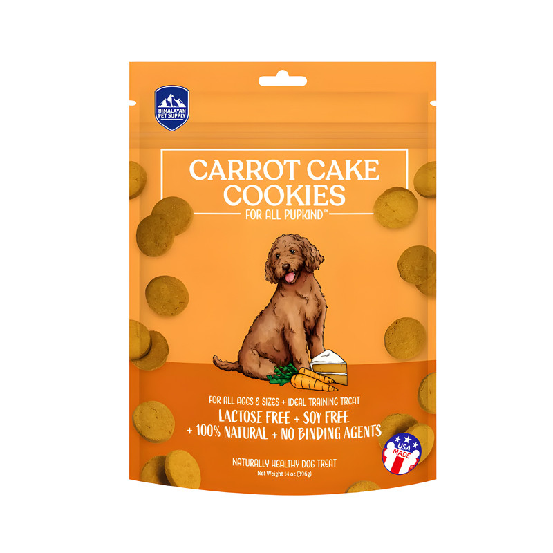 تشویقی سگ هیمالین مدل Carrot Cake Cookies طعم کیک هویج وزن 396 گرم