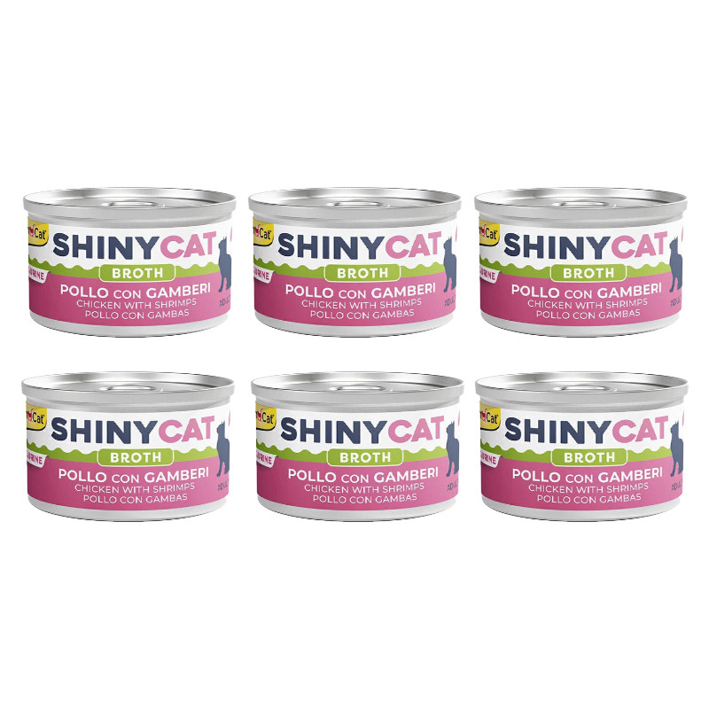 کنسرو غذای گربه بالغ جیم کت مدل Cat Food Chicken & Shrimp in Sauce طعم مرغ و میگو وزن 70 گرم بسته 6 عددی