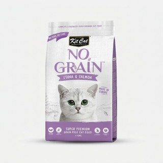 غذای خشک گربه بالغ کیت کت مدل No Grain Super Premium طعم ماهی تن و سالمون وزن 1 کیلوگرم