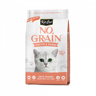 غذای خشک گربه بالغ کیت کت مدل No Grain Chicken & Salmon طعم مرغ و ماهی سالمون وزن 10 کیلوگرم