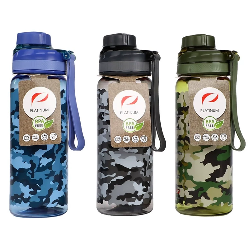قمقمه (بطری آب) چریکی نی دار 700ml ورزشی نشکن