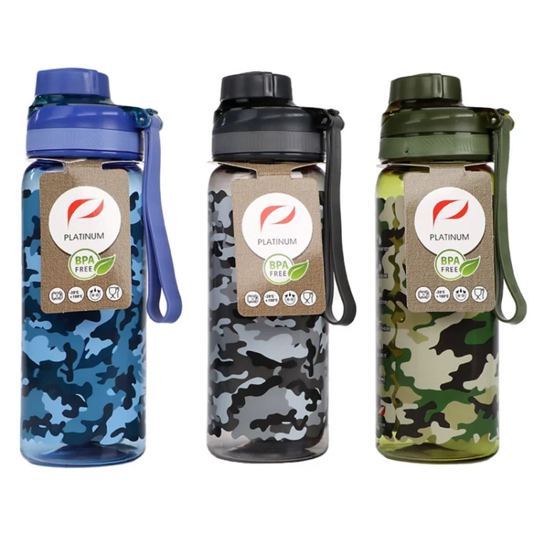 قمقمه (بطری آب) چریکی نی دار 700ml ورزشی نشکن