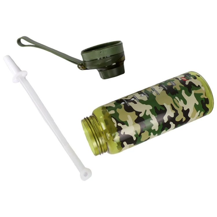 قمقمه (بطری آب) چریکی نی دار 700ml ورزشی نشکن