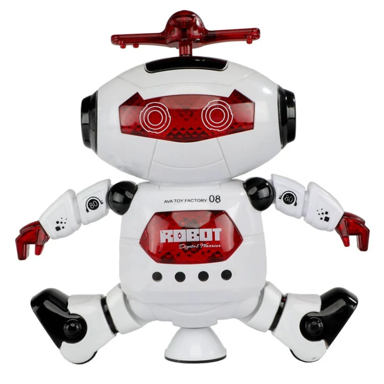 ربات آدم آهنی موزیکال چراغدار رقصنده (DANCING-ROBOT)