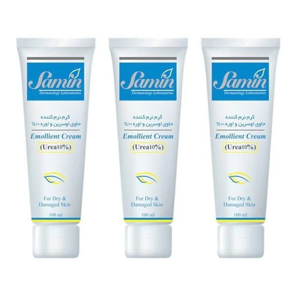 کرم نرم کننده ثمین مدل اوسرین و اوره 10 درصد حجم 100 میلی لیتر بسته 3 عددی