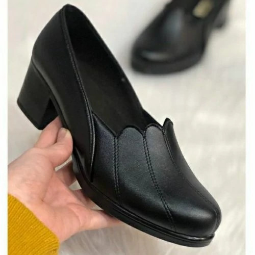 کفش زنانه طبی پاشنه دار چرمی طرح zara