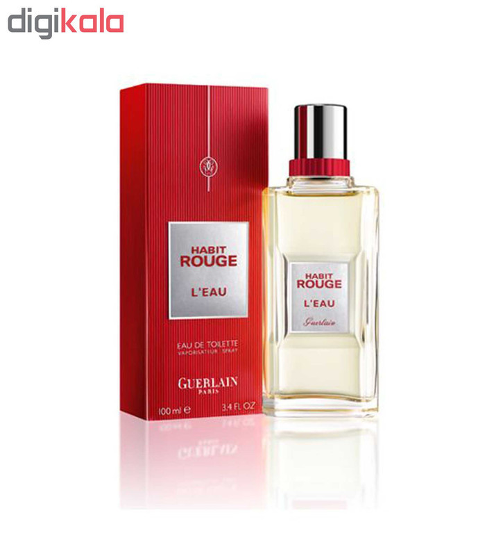 ادو تویلت مردانه گرلن مدل Habit Rouge LEAU حجم 100 میلی لیتر