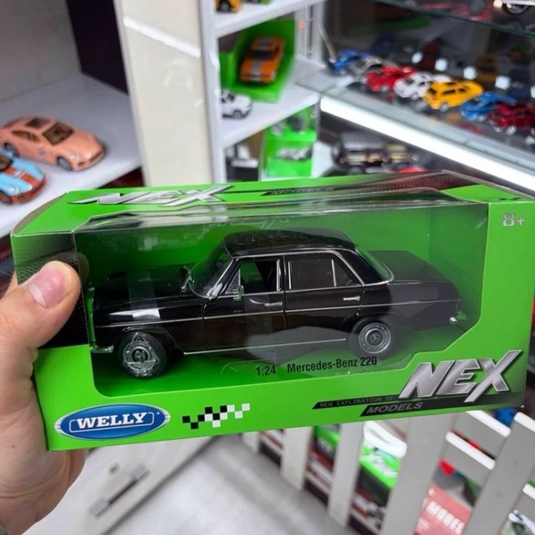 اسباب بازی ماکت ماشین فلزی بنز معماری Mercedes Benz 220 برند ویلی WELLY