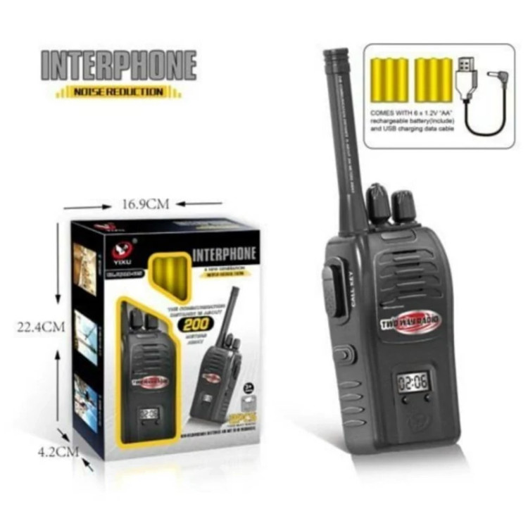 بیسیم شارژی واکی تاکی مدل Interphone بسته 2 عددی