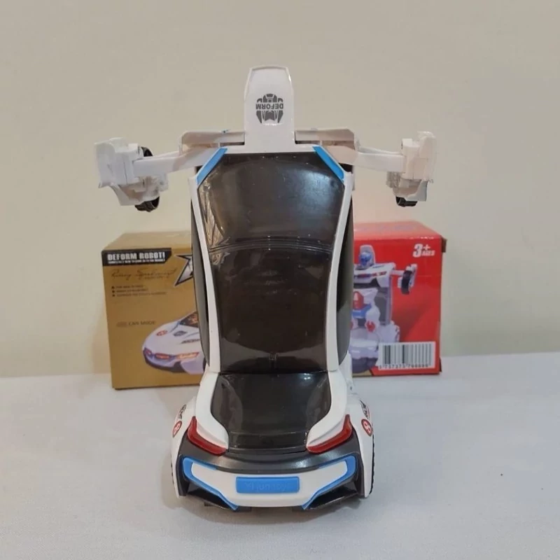 ماشین BMW i8 ربات شو تبدیل شونده (ترانسفورمر) موزیکال چراغدار باطری خور