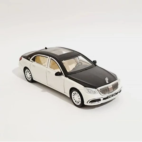 اسباب بازی ماشین فلزی مرسدس بنز اس 600 میباخ دودزا ماکت ماشین فلزی Mercedes Benz S600 MAYBACH کرم مشکی
