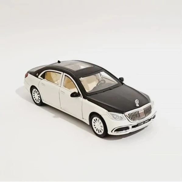 اسباب بازی ماشین فلزی مرسدس بنز اس 600 میباخ دودزا ماکت ماشین فلزی Mercedes Benz S600 MAYBACH کرم مشکی