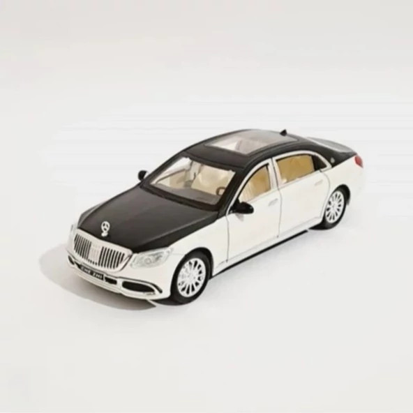 اسباب بازی ماشین فلزی مرسدس بنز اس 600 میباخ دودزا ماکت ماشین فلزی Mercedes Benz S600 MAYBACH کرم مشکی