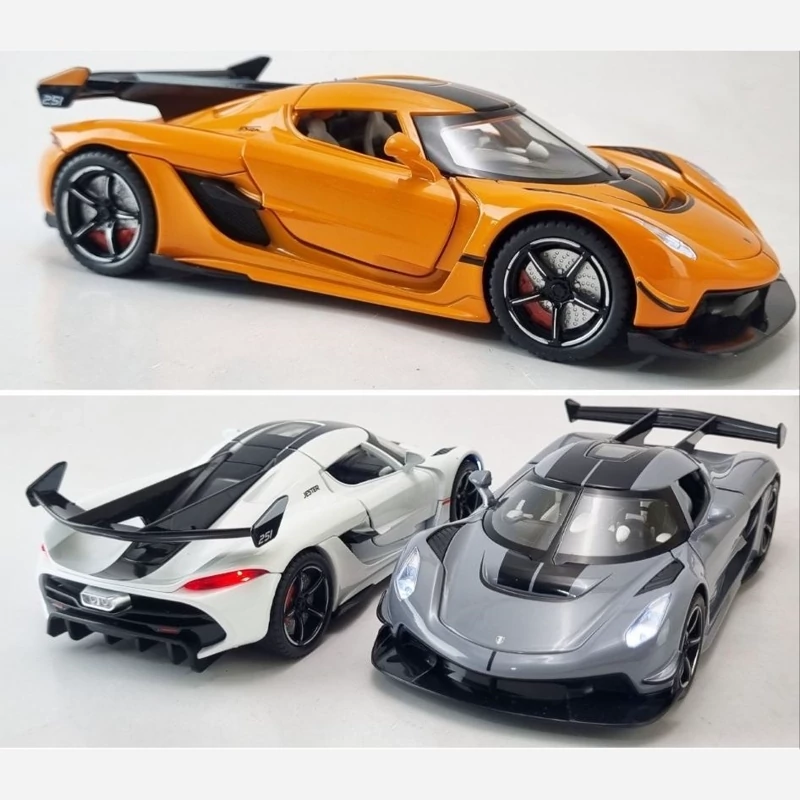 اسباب بازی ماشین فلزی کونیگ زگ ماکت ماشین فلزی Koenigsegg موزیکال چراغ دار