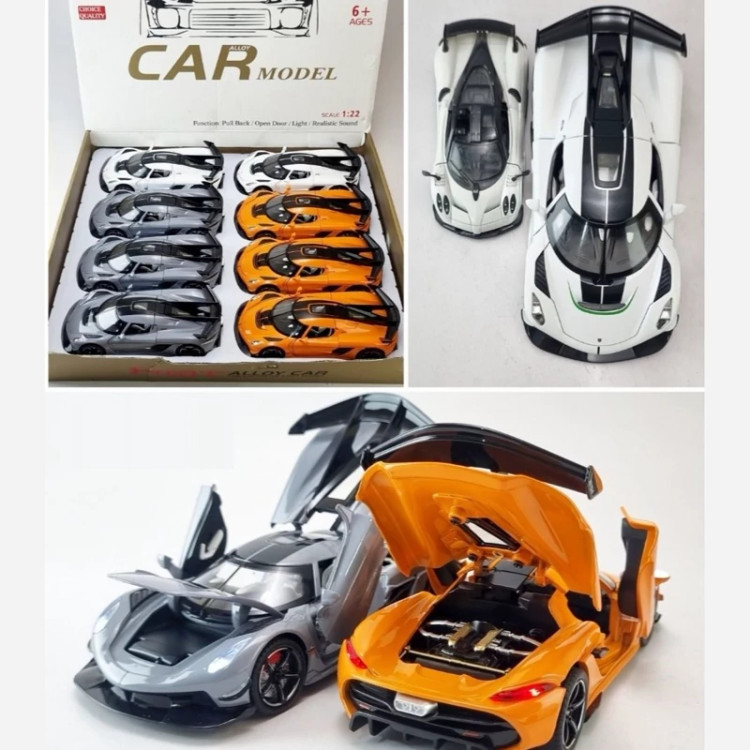 اسباب بازی ماشین فلزی کونیگ زگ ماکت ماشین فلزی Koenigsegg موزیکال چراغ دار