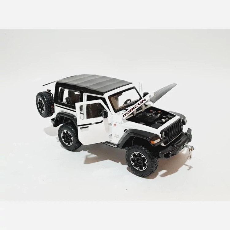 اسباب بازی ماشین فلزی جیپ روبیکان Jeep RUBICON رنگ سفید