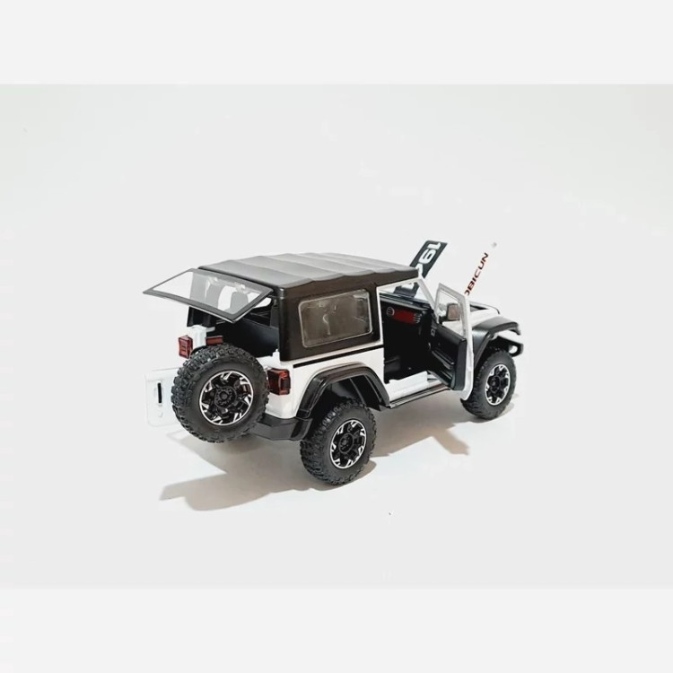 اسباب بازی ماشین فلزی جیپ روبیکان Jeep RUBICON رنگ سفید