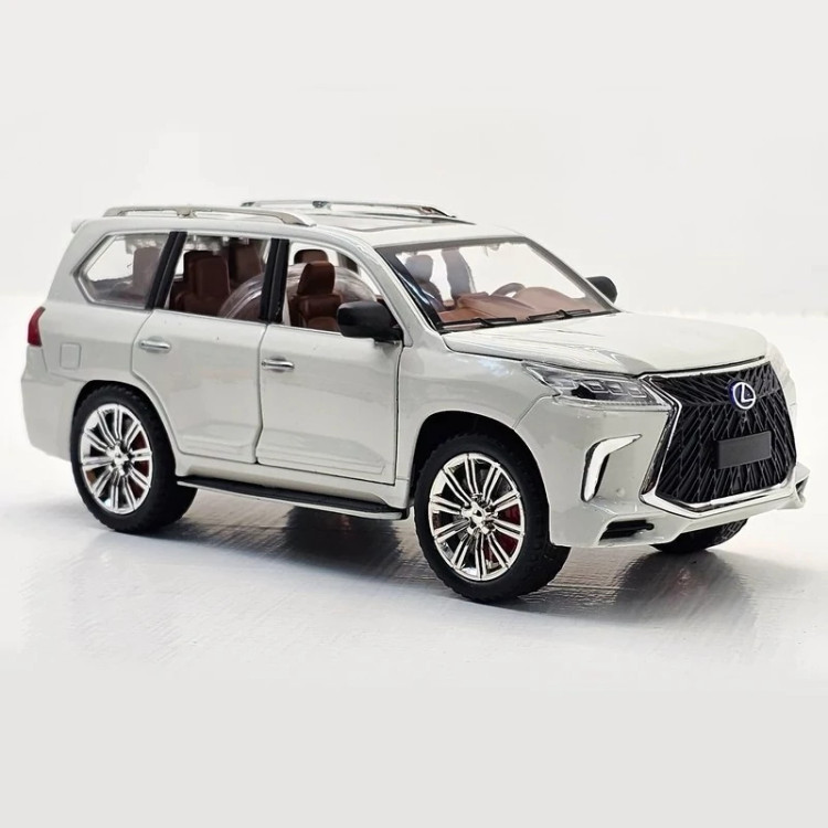 اسباب بازی ماشین فلزی لکسوس دودزا مدل LEXUS LX570 چراغ دار و موزیکال