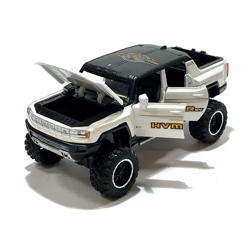 اسباب بازی ماشین فلزی هامر پیکاپ مدل Hummer ev 2024 رنگ سفید