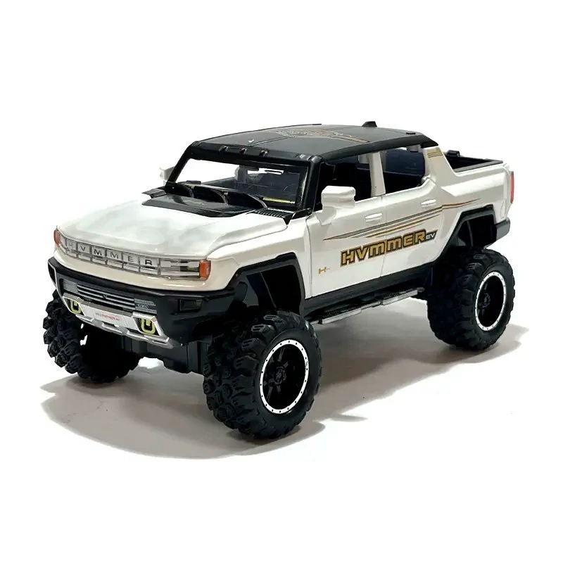 اسباب بازی ماشین فلزی هامر پیکاپ مدل  Hummer ev 2024 رنگ سفید