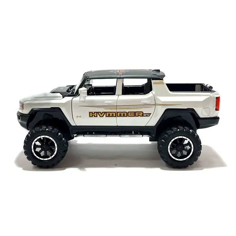 اسباب بازی ماشین فلزی هامر پیکاپ مدل Hummer ev 2024 رنگ سفید