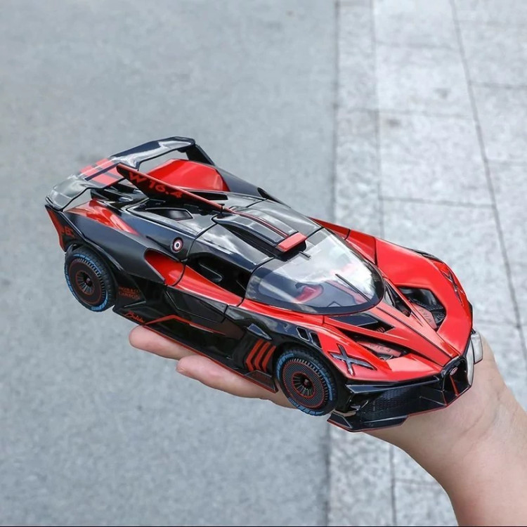 اسباب بازی ماشین فلزی بوگاتی بولید دودزا شارژی ماکت ماشین فلزی Bugatti Bolide قرمز