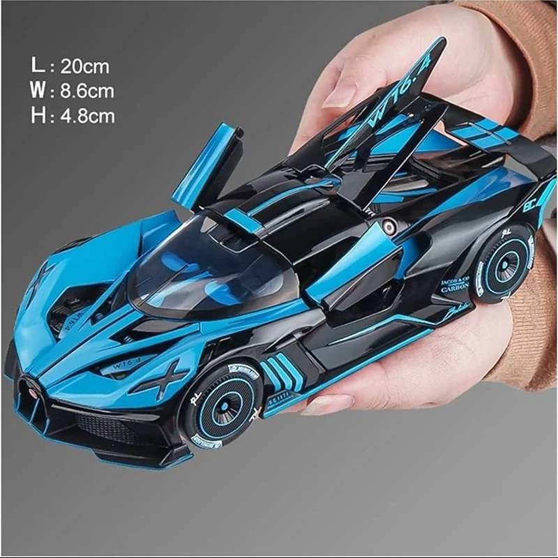 اسباب بازی ماشین فلزی بوگاتی بولید دودزا شارژی ماکت ماشین فلزی Bugatti Bolide