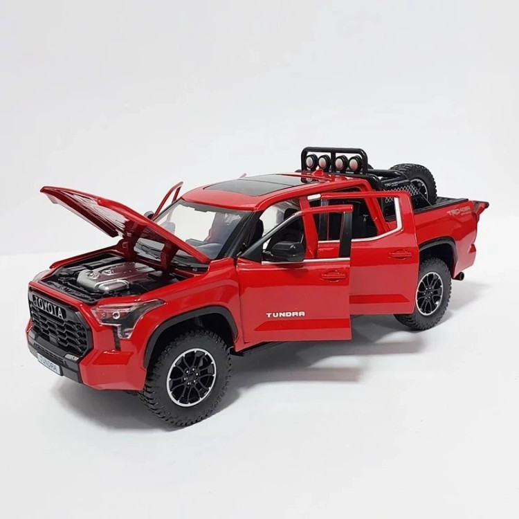 اسباب بازی ماشین فلزی تویوتا وانت تاندرا ماکت ماشین فلزی Toyota Tundra قرمز