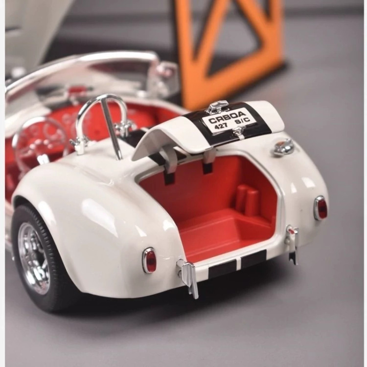 اسباب بازی ماشین فلزی شلبی کبری ماکت فلزی Shelby Cobra 427 سفید