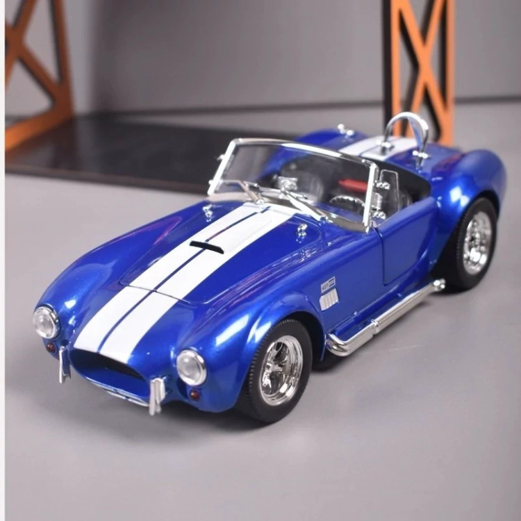 اسباب بازی ماشین فلزی شلبی کبری ماکت فلزی Shelby Cobra 427 آبی