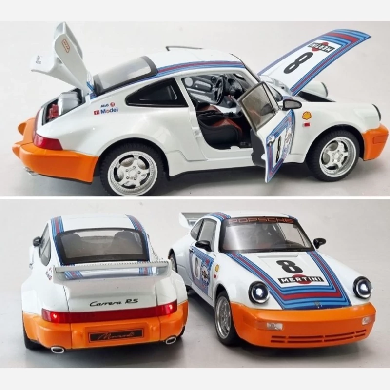 اسباب بازی ماشین فلزی پورشه کررا مسابقه ای ماکت فلزی Porsche Carrera RS