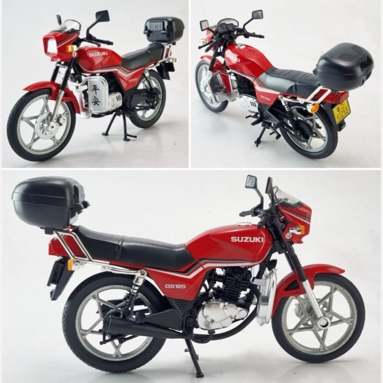 اسباب بازی موتور فلزی سوزوکی جی اس 125 ماکت فلزی SUZUKI GS 124